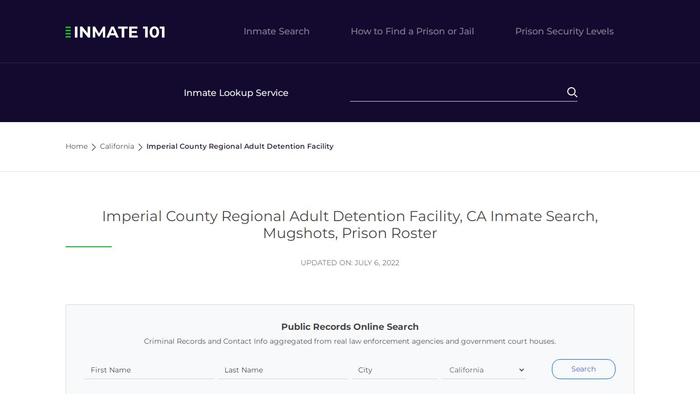 Imperial County Regional Adult Detention Facility, CA ...